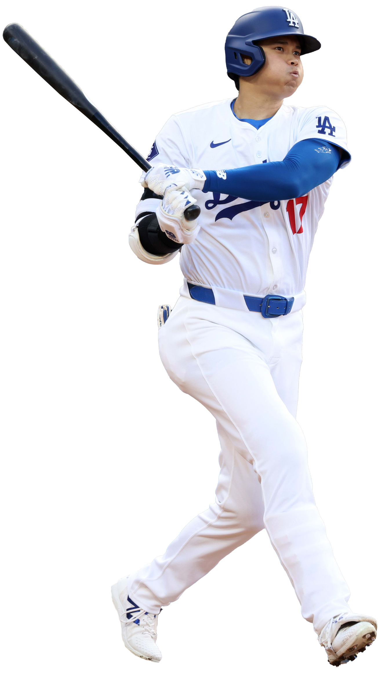 Shohei Ohtani swinging his bat